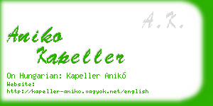 aniko kapeller business card